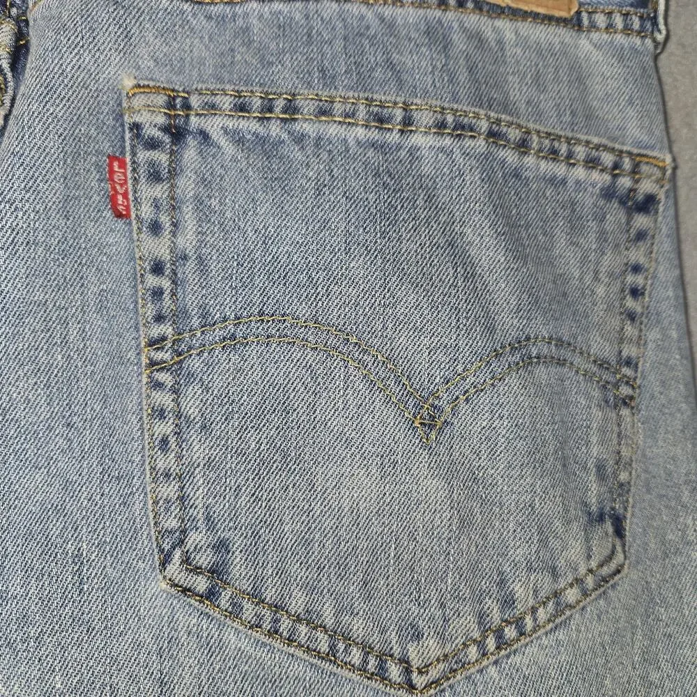 Levi's‎ 505 Men's W36 L29 Regular Fit Straight Leg Light Wash Blue Jeans Outdoor